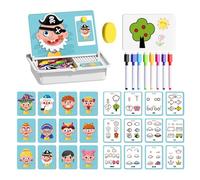 Magnetic Puzzle | Magnetic Funny Face Puzzle Toy Drawing Board | Educational Stem Learning Fine Motor for Kids Toddler Ages 3-6 Preschool School Classroom Home Car Trip Airplane Travel Birthday