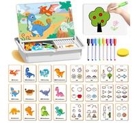 Magnetic Puzzles Face Dress Up Travel Game Double Side Preschool Educational Learning Toy for Kids, 12 Cards, Magnetic Dress Up Puzzle, Creativity and Learning (D)