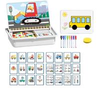 Magnetic Puzzles Face Dress Up Travel Game Double Side Preschool Educational Learning Toy For Kids, Magnetic Educational Game, Dress-Up Puzzle Toy, Enhances Creativity and Learning (E)