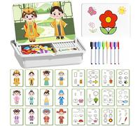 Magnetic Puzzles Face Dress Up Travel Game, Double-Sided Preschool Learning Toys - Enhances Creativity and Learning (Chinese Style)