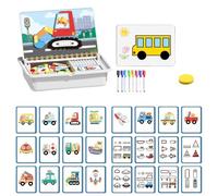 Magnetic Puzzles Face Dress Up Travel Game,Educational Learning Toy,For Preschool Toddler Enhances Creativity and Learning (Transportation)