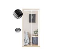 Magnetic screen for door, various sizes, 130 x 220 cm, strong magnets, automatic closing, white stripes