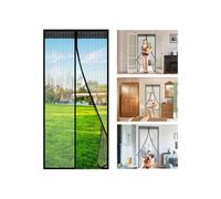 Magnetic screen with automatic closing for balcony doors and living rooms (90 x 210 cm, black)