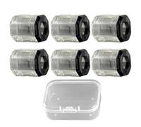 Magnetic Screw Holder Ring, Clear Drill Bit Guide Set, 6pcs Tool Rings with Strong Magnet, Precision Screw Holder, Fastener Assist Ring with Transparent Style, Repair Tool Kit for Home Project