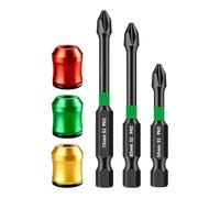 Magnetic Screw Ring | Anti Slip Screws Holder Bit Driver Tool | Wrist Finger Wearable Magnetic Screws Pickup Ring | Hands Free Screw Fastener Assistant for Mechanics Carpenter Electrician DIY Repair W