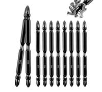 Magnetic Screwdriver Bits 10 Pack 110mm GCR15 Steel Double End Set