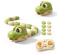 Magnetic Snake Game Eating Itself, Remote Control Snake Game con Sonido y Luces, Juego Competitivo Padres-Hijos, Carrera Interactiva Infantil (Verde)