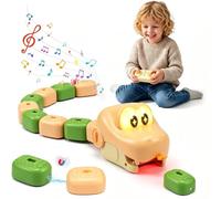 Magnetic Snake Game Toy Eating Itself,Magnetic Remote Control Racer，Yellow