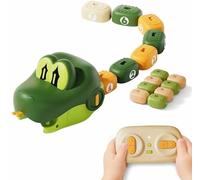 Magnetic Snake Game Toy Eating Itself, Remote Control Eating Snake Toys with Sound and Light, Interactive Parent-Child Competitive Game Race Car Toy for Kids Boys Girls, Family Game (Mixed Colors)