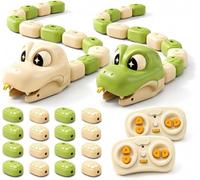 Magnetic Snake Game Toy Eating Itself, Remote Control Real-Life Growing Snake Toys with Sound and Light, Interactive Parent-Child Competitive Game (2PCS)
