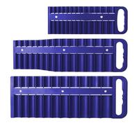 Magnetic Socket Tray - 3 Piece Organizer, Durablee Toolbox Holder, Heavy Duty Metal Construction, Compact Storage Design | Workshop Garage Tools Accessories Kit, Garage Equipment Organizer, Socket