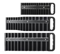 Magnetic Socket Tray - 3 Piece Organizer, Durablee Toolbox Holder, Heavy Duty Metal Construction, Compact Storage Design | Workshop Garage Tools Accessories Kit, Garage Equipment Organizer, Socket