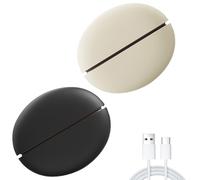 Magnetic Split Mini Hand Warmer, USB Rechargeable Mini Portable Heater, 3 Heat Settings Fast Heating, Rechargeable Electric Handwarmers for Women Men for Outdoor (Beige+Black)