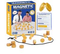 Magnetic Stones Game | Intellectual Magnet Game with String,Strategy Magnet Battle Toy with String,Two-Player Battle Table For Adults Beginners Family Kids Children Outdoor Travel Parties