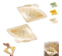 Magnetic Suction Space-Saving Corner Sink Strainer, Triangular Tank Food Drain Basket with Drain Hole, Magnetic Triangular Sink Corner Rack, Press to Dump for Food Waste (2White)
