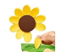 Magnetic Sunflower Bag Clips, Food Sealing Set, 4.92 Inch Reach with Magnet Build, Airtight Preservation Kit, Grip Performance with Floral Build, Kitchen Accessory for Snacks, Bread, and Biscuits