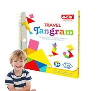 Magnetic Tangrams - Pro | Travel Game - Tangram Magnético Juego De Viaje Bloques De Patrones Libro De Educativo Para Regalo De Lógica De Alto Rendimiento | 2026 Pro