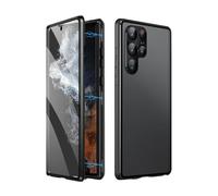 Magnetic Tempered Glass Double-Sided Phone Case for Samsung S21-S24 Series, HD Clear View & 360° Military-Grade Shockproof Full Body Protection (for Samsung S21plus/S21+,Black)