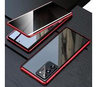 Magnetic Tempered Glass Double-Sided Phone Case for Samsung, S24 Ultra Magnetic Tempered Glass Double-Sided Phone Case, 360 Degree Privacy Case (Red,for S20)