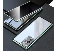 Magnetic Tempered Glass Double-Sided Phone Case for Samsung, S24 Ultra Magnetic Tempered Glass Double-Sided Phone Case, 360 Degree Privacy Case (Green,for S22Plus)