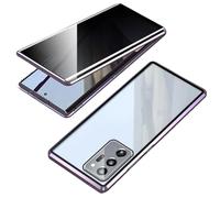 Magnetic Tempered Glass Double-Sided Phone Case for Samsung Series, 360° All-Around Protection Phone Case for Samsung Galaxy s 25 Ultra (Purple,For Samsung S20)