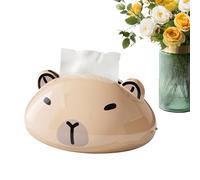 Magnetic Tissue Box Holder - Tabletop Facial Paper Storage Case for Easy Access, Decorative Napkin Organizer with Storage Function, Container for Kitchen Dining Room Dresser, 9.06x6.69x4.72 Inches