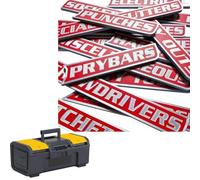 Magnetic Toolbox Labels - 12 Pieces Reusable Tool Box Organizer Labels | General Tools Box Organize Accessories | Tool Boxs Label Stickers | for Steel Carts Drawers Cabinets