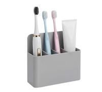 Magnetic Toothbrush Organizer - Magnetic Wall Mount Tooth Brush Stand, Toothbrush Holders with Dust-Proof Cover, Sleek Modern Vanity Rack with Quick Dry Drenage, for Sink Shower Makeup Dorm Room