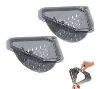 Magnetic Triangle Sink Strainer, Corner Sink Strainer Basket with Twist-Open Bottom, Food Catcher for Kitchen Sink, Punch-Free Magnetic Mount for Food Scraps (2PCS)