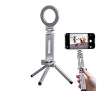 Magnetic Tripod, Aluminium Mini Tripod Stand, Adorable Folding Rotating Phone Holder Clip for Smartphone Recording, Home, Gym and Workout Use, Phones, 9.84x2.36 Inches