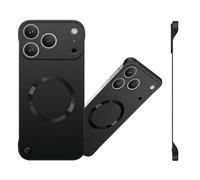 Magnetic Ultra Thin Frameless Matte Slim Case for iPhone 17 16 15 14 13 12 Series, Compatible with Magsafe, Full Camera Protection Phone Case for Women Men (Black,for iPhone 14 Pro MAX)