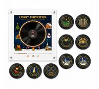 Magnetic Vinyl Player for Fridge, 9 NFC Discs, Christmas Decor