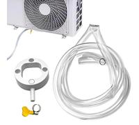 Magnetic Window AC Drain Kit | Clear Pipe Replacement With Clamp, Tool-Free, Weather-Resistant, For Mini Split Units Condensate Cooling Appliance