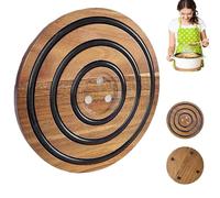 Magnetic Wooden Trivet, Magnetic Trivets for Hot Pots and Pans, 8 in Round Wooden Trivet Hot Pads, Heat-Resistant Non-Slip, Table & Counter Protector (1PC)