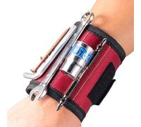 Magnetic Wristband - Cool Gadget Tool Organizer Strap, Strong Magnetic Screw Holder Bracelet for Hands Free Hardware Storage, Adjustable Work Belt Accessory for DIY Repair and Construction