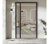 Magnetica Corredera Cortina Puerta Ventana 135x185cm Negro Mosquitera Puertas Correderas De Aluminio Mosquera Para