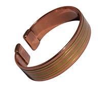 magnético cobre sólido Banda TARACEADO Con Latón Pulsera-2 muñeca tallas - CCB -mb33 - Small - 153mm (6") to 172mm (6 3/4")