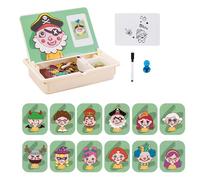 Magnético para Niños - Caja de Juegos didáctica para niños en Edad Preescolar y Escuela de Infancia, Actividades de Pensamiento Creativo y reconocimiento Visual, Juego Educativo