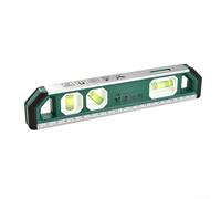 Magnético para nivel de torpedo con carcasa ABS, vial de burbujas de precisión para detección de ángulo de 0-45-90 grados, regla verde compacta para superficies metálicas, construcción (C)