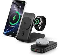 Magnético Power Bank 10000mAh, Qi2 Bateria Externa Carga Rapida,15W Inalámbrico Batería Externa Magnética Compatible con iPhone 16/15/14/13/12, Apple Watch 10/9/8/7/6/SE/5/4/3/2, AirPods 4/3/2/Pro