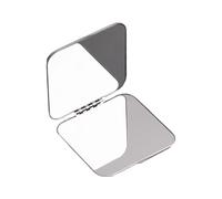 Magnetics - Espejo de maquillaje plegable, diseño de viaje de acero inoxidable de dos caras con acabado resistente a la corrosión, espejo de maquillaje de viaje con luz