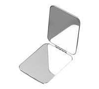 Magnetics - Espejo de maquillaje plegable, diseño de viaje de acero inoxidable de dos caras con acabado resistente a la corrosión, espejo de maquillaje de viaje con luz