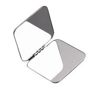 Magnetics - Espejo de maquillaje plegable, diseño de viaje de acero inoxidable de dos caras con acabado resistente a la corrosión, espejo de maquillaje de viaje con luz