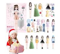 Magnetische Anziehpuppen - Magnetische Papierpuppen, Magnetisches Prinzessinnen-Anziehpuppe Aus Papier | Tragbares Magnetisches Anziehpuzzle Ohne Grate Für Mädchen Zum Geburtstag, Weihnachtsgeschenk