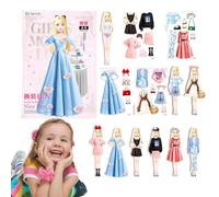 Magnetische Anziehpuppen - Magnetische Papierpuppen, Magnetisches Prinzessinnen-Anziehpuppe Aus Papier | Tragbares Magnetisches Anziehpuzzle Ohne Grate Für Mädchen Zum Geburtstag, Weihnachtsgeschenk