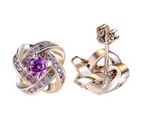 Magnetische Ohrrringe Gewichtsuktion Stud Earrings For Women Love Knot Geometric Statement Dainty Prom Halskette Und Ohrringe Set Silber, Einheitsgröße, Metal, Sin piedra preciosa