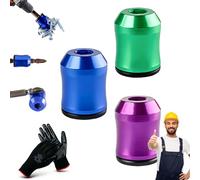 Magnetizer Demagnetizer Tool, Magnetic and Demagnetizer Tool Set, 2026 New Drill Magnetic Bit Holder, 3Pcs Screwdriver Head Magnetics Ring, Upgrade Screwdriver Head Holder for 6.35mm Bit (B-1)