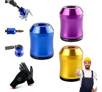 Magnetizer Demagnetizer Tool, Magnetic and Demagnetizer Tool Set, 2026 New Drill Magnetic Bit Holder, 3Pcs Screwdriver Head Magnetics Ring, Upgrade Screwdriver Head Holder for 6.35mm Bit (D-1)