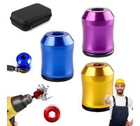 Magnetizer & Demagnetizer Tool Set, 3pcs Screwdriver Head Magnetic Ring, Magnetizer Demagnetizer Tool, 1/4 Inch Universal Screwdriver Head Magnetic Ring Screw Holder for Drill & Screwdrivers (D-1)