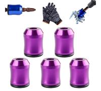 Magnetizer & Demagnetizer Tool Set, Universal Magnetic Screw Ring for 1/4 Inch Hex Screwdriver Bits, Removable Alloy Screwdriver Head Magnetizer Demagnetizer Tool for DIY Repair and Woodworking (5-B)